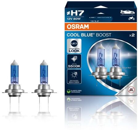 Osram Cool Blue Boost Headlight Bulbs (Pair) - H7 - Twin Pack