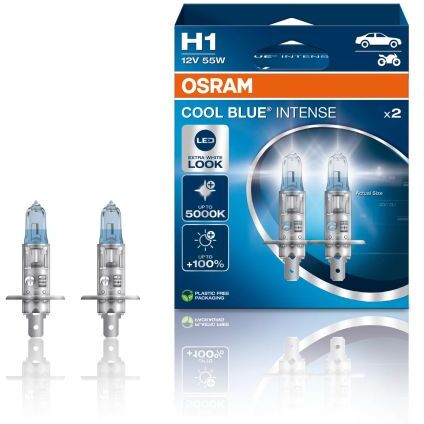 Osram Cool Blue Intense Headlight Bulbs (Pair) - H1 - Twin Pack