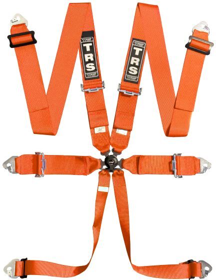 TRS Magnum Standard / Superlite / Ultralite 6 Point Saloon Harness - Orange, Standard, Orange - Orange