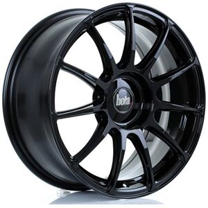 Bola VST Alloy Wheels In Gloss Black Set Of 4 - 17X7.5 Inch ET45 5X112 PCD 76mm Centre Bore Gloss Black, Black  - Black