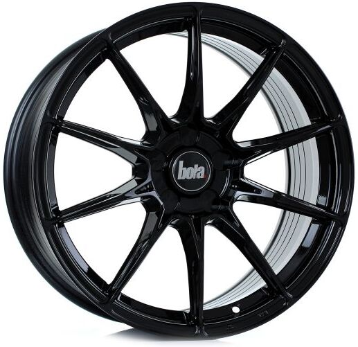 Bola FLB Alloy Wheels In Gloss Black Set Of 4 - 17X7.5 Inch ET35 4X100 PCD 76mm Centre Bore Gloss Black, Black - Black