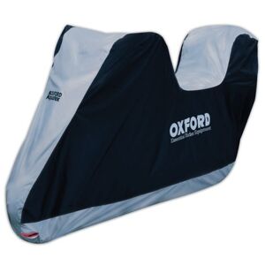 Oxford 2016 Aquatex Waterproof Outdoor Motorcycle Cover - Medium With Top Box, Black/grey  - Black/grey