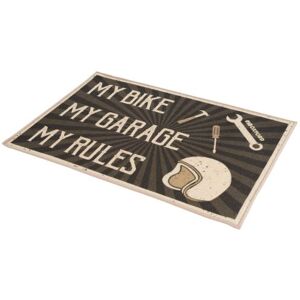 Oxford Door Mat - My Rules, Brown  - Brown