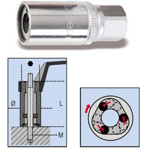 "Beta Roller Stud Extractors with 1/2" Square Drives - 1433" - 6mm Size- 014330006