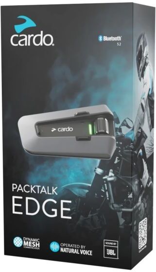 Cardo Packtalk Edge Motorcycle Intercom - Single
