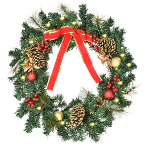 HOMCOM Christmas Door Wreath, 60 cm Diameter