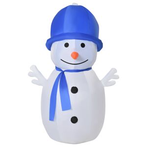 HOMCOM 1.8m Christmas Inflatable Snowman Outdoor LED Light Blow Up Decoration for Home Indoor Garden Lawn