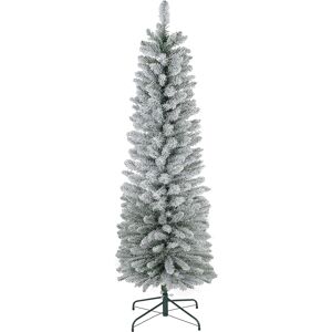 HOMCOM 6ft Artificial Pencil Christmas Tree with 329 Snow Flocked Tips, Metal Base, Realistic Xmas Tree Aosom UK HOMCOM 6ft Artificial Pencil Christmas Tree with 329 Snow Flocked Tips, Metal Base, Realistic Xmas Tree Aosom UK