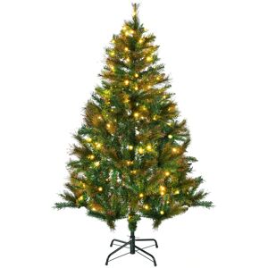 HOMCOM 1.5m Prelit Christmas Tree Artificial Tree, Metal Stand-Green Aosom UK HOMCOM 1.5m Prelit Christmas Tree Artificial Tree, Metal Stand-Green Aosom UK