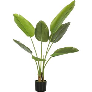 HOMCOM 109cm Artificial Bird of Paradise Plant, Faux Banana Leaf Tree with PEVA Leaves and Flocking, Decorative Palm Tree in Pot for Home Office Decor, Green HOMCOM 109cm Artificial Bird of Paradise Plant, Faux Banana Leaf Tree with PEVA Leaves and Flocking, Decorative Palm Tree in Pot for Home Office Decor, Green