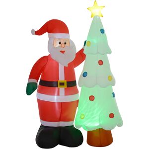 Outsunny HOMCOM 7ft Inflatable Santa and Christmas Tree with Rotating Magic Ball Light, Blow-Up Outdoor LED Yard Display for Lawn Garden Party Aosom UK Outsunny HOMCOM 7ft Inflatable Santa and Christmas Tree with Rotating Magic Ball Light, Blow-Up Outdoor LED Yard Display for Lawn Garden Party Aosom UK