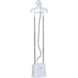 HOMCOM Upright Garment Clothes Steamer with 6 Steam Setting, 45s Fast Heat-up, 1.7L Water Tank and 45min Steamer, Wrinkle and Odour Remover, White HOMCOM Upright Garment Clothes Steamer with 6 Steam Setting, 45s Fast Heat-up, 1.7L Water Tank and 45min Steamer, Wrinkle and Odour Remover, White