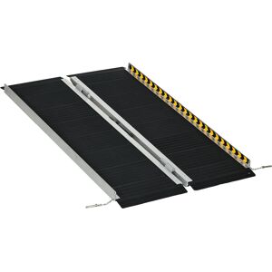 HOMCOM Wheelchair Ramp, 122L x 73Wcm, 272KG Capacity, Folding Aluminium Threshold Ramp w/ Non-Skid Surface, Transition Plates Above & Below Aosom UK HOMCOM Wheelchair Ramp, 122L x 73Wcm, 272KG Capacity, Folding Aluminium Threshold Ramp w/ Non-Skid Surface, Transition Plates Above & Below Aosom UK