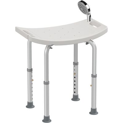 HOMCOM Portable Non-Slip Bathroom Stool Rectangular Adjustable Height Mobility Medical Grade Stabilized Shower Seat Aosom UK HOMCOM Portable Non-Slip Bathroom Stool Rectangular Adjustable Height Mobility Medical Grade Stabilized Shower Seat Aosom UK