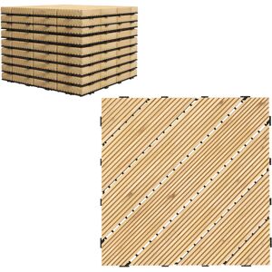 Outsunny 9 Pcs Garden Decking Tiles Wooden Outdoor Flooring Tiles for Patio, Balcony, Terrace, Hot Tub, Yellow Aosom UK Outsunny 9 Pcs Garden Decking Tiles Wooden Outdoor Flooring Tiles for Patio, Balcony, Terrace, Hot Tub, Yellow Aosom UK