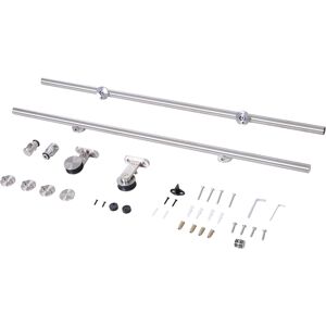 HOMCOM 35-45mm Track Stainless Steel Sliding Door Kit Silver HOMCOM 35-45mm Track Stainless Steel Sliding Door Kit Silver