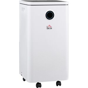 HOMCOM 10L/Day Dehumidifier with 2.5L Water Tank, Intelligent & Sleep Mode, Quiet Compact Dehumidifier for Home Laundry Basement, White Aosom UK HOMCOM 10L/Day Dehumidifier with 2.5L Water Tank, Intelligent & Sleep Mode, Quiet Compact Dehumidifier for Home Laundry Basement, White Aosom UK