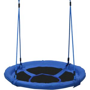 HOMCOM 40 Inch / 100 cm Tree Swing Round Kids Nest Swing Seat for Outdoor Backyard Garden Play Activity Blue