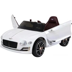 HOMCOM 12V Ride on Car with LED Lights, Kids Electric Car Ride on Toys Bentley Licensed MP3 Player, White