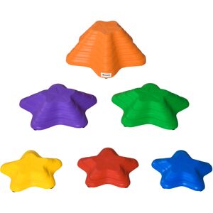 Outsunny Kids Balance Stepping Stones, 6pcs Starfish Style, Non-slip Stackable Obstacle Course Blocks, Encourage Toddler Coordination