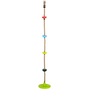 HOMCOM Climbing Rope with Disc Swings and Platforms, Multicolour Outdoor Playset for Backyard Playground