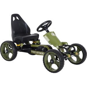 HOMCOM Kids Children Pedal Go Kart Ride On Racer Braking System Adjsuatble Seat Green