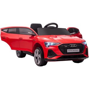 HOMCOM Audi E-tron Licensed 12V Kids Electric Ride On Car with Parental Remote Music Lights MP3 Suspension Wheels for 3-5 Years Red