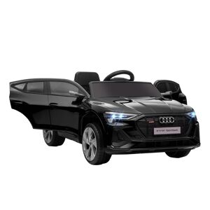 HOMCOM 12V Audi E-tron Licensed Ride On Car, Two Motors Battery Powered Toy with Remote Control, Lights, Music, Horn, Black
