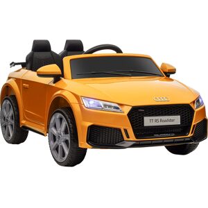 HOMCOM Kids Licensed Audi TT RS Ride-On Car 12V Battery w/ Remote Suspension Headlights and MP3 Player 3km/h Yellow