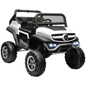 HOMCOM 12V Licensed Mercedes-Benz Kids Electric Ride On Car, Battery Powered Off-road Toy with Remote Control, Horns, Lights