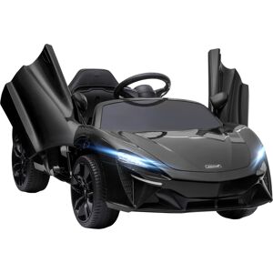 HOMCOM McLaren Licensed Electric Ride On Car for Kids, 12V with Butterfly Doors, Remote Control, Horn, Headlights, MP3, Black