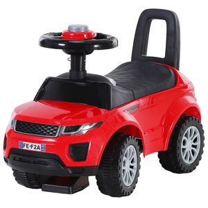 HOMCOM 3-in-1 Ride On Car Foot To Floor Slider Toddler w/ Horn Steering Wheel NO POWER Manual Under Seat Storage Safe Design Red