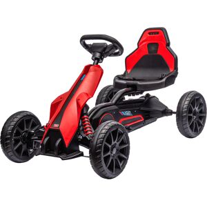 HOMCOM 12V Electric Go Kart for Kids, Ride-On Racing Go Kart w/ Forward Reversing, Rechargeable Battery, 2 Speeds, for Kids Aged 3-8, Red