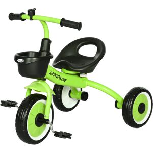 AIYAPLAY Children's Trike, Adjustable Seat Tricycle with Basket and Bell, Suitable for Ages 2-5 Years, Green