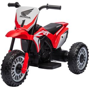 HOMCOM 6V Kids Motorbike, 3 Wheels Kids Electric Bike with Horn, Startup Sound for Ages 18-36 Months - Red