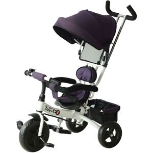 HOMCOM Baby Tricycle W/Handle-White/Purple