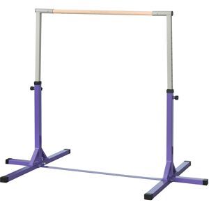 HOMCOM Steel Frame Adjustable Horizonal Gymnastics Bar For Kids Home Gym Training Children Junior Kip High Bar Fitness Purple