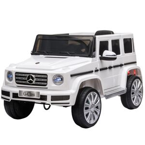 HOMCOM Compatible 12V Battery-powered Kids Electric Ride On Car Mercedes Benz G500 Toy with Parental Remote Control Music Lights MP3 Suspension Wheels