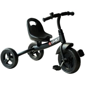 HOMCOM Ride On Tricycle 3 Wheels Plastic Pedal Trike for Kids over 18 Months , Black