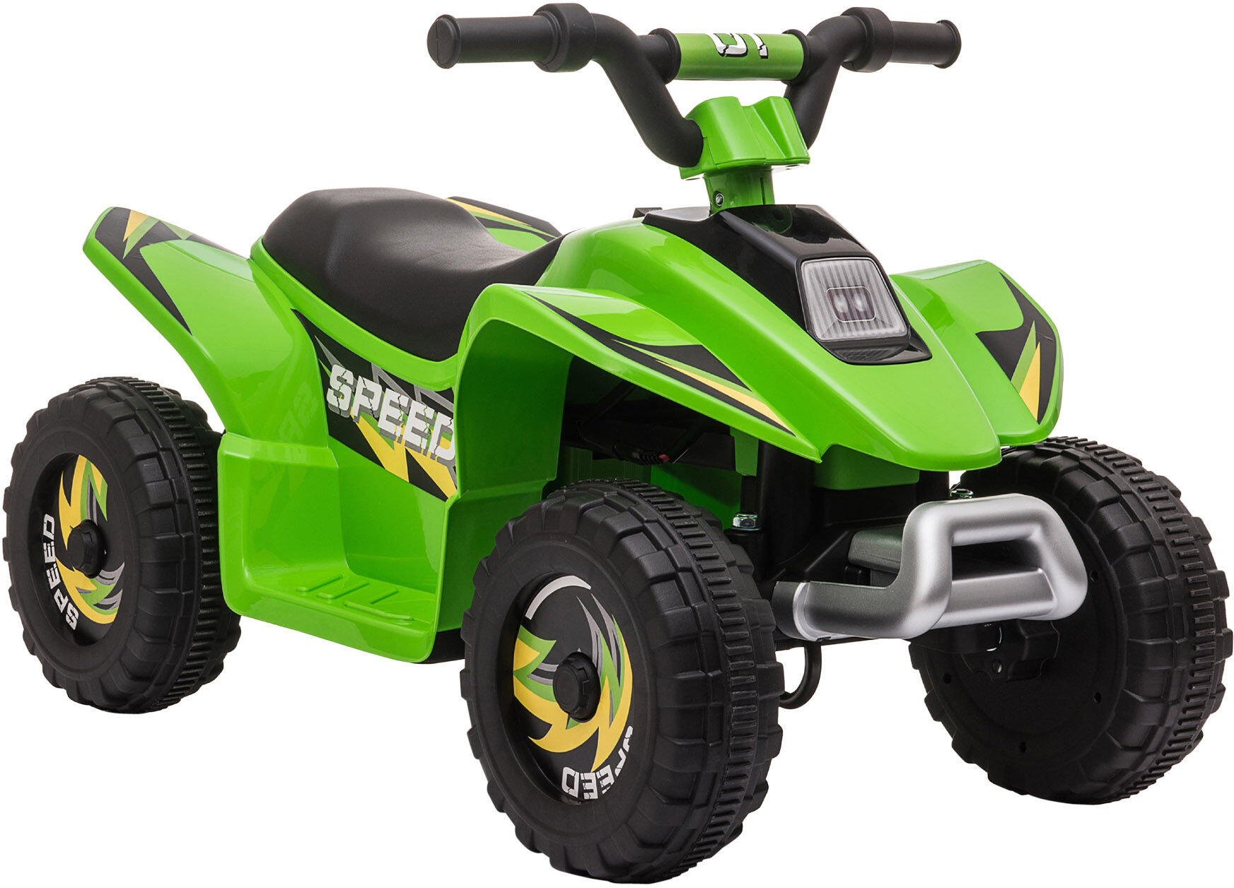 HOMCOM 6V Kids Electric Toy Car ATV Toy Quad Bike Four Big Wheels w/ Forward Reverse Functions Toddlers aged 18-36 months, Green