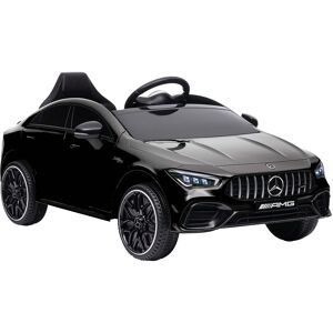 AIYAPLAY Mercedes-AMG CLA 45 Licensed 12V Kids Electric Car Ride on Car w/ Remote, Suspension Lights Music Horn - Black