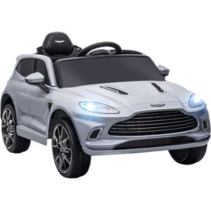 AIYAPLAY Aston Martin DBX Licensed Battery Powered Kids Electric Car, 12V Kids Ride on Car w/ Lights, Music Horn, Grey