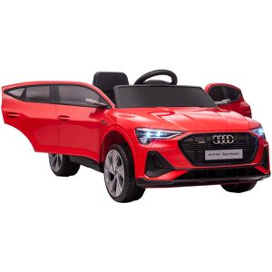 HOMCOM Audi E-tron Licensed 12V Kids Electric Ride On Car with Parental Remote Music Lights MP3 Suspension Wheels for 3-5 Years Red