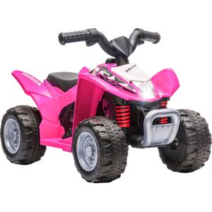 AIYAPLAY Honda Licensed Kids Quad Bike, 6V Electric Ride on Car ATV Toy with LED Light Horn for 1.5-3 Years, Pink Aosom UK