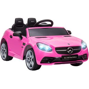AIYAPLAY Mercedes Benz SLC 300 Licensed 12V Kids Electric Ride On Car with Parental Remote Two Motor Music Light Suspension Wheel for 3-6 Years Pink