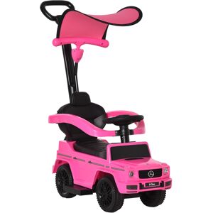 HOMCOM Mercedes-Benz G350 Push Car: Toddler Foot-to-Floor Slider with Steering Wheel, Pink HOMCOM Mercedes-Benz G350 Push Car: Toddler Foot-to-Floor Slider with Steering Wheel, Pink