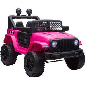 HOMCOM 12V Battery-powered 2 Motors Kids Electric Ride On Car Truck Off-road Toy with Parental Remote Control Horn Lights Suspension Wheels Pink HOMCOM 12V Battery-powered 2 Motors Kids Electric Ride On Car Truck Off-road Toy with Parental Remote Control Horn Lights Suspension Wheels Pink