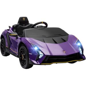 AIYAPLAY 12V Lamborghini Autentica Licensed Kids Electric Car with Remote Control, 4 Suspension Wheels, Soft Start, Purple AIYAPLAY 12V Lamborghini Autentica Licensed Kids Electric Car with Remote Control, 4 Suspension Wheels, Soft Start, Purple