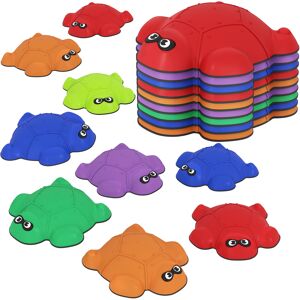 AIYAPLAY 9 PCS Balance Stepping Stones with Non-slip Edge, Indoor Outdoor Obstacle Courses for Kids Ages 3-8 Years, Multicoloured AIYAPLAY 9 PCS Balance Stepping Stones with Non-slip Edge, Indoor Outdoor Obstacle Courses for Kids Ages 3-8 Years, Multicoloured