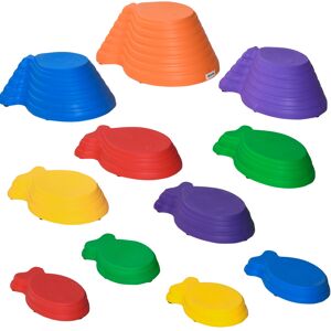 Outsunny Kids Balance Stepping Stones 11-Piece Fish Shape Non-slip Obstacle Course Stackable Balance Blocks Toddler Balance, Multicolour Aosom UK Outsunny Kids Balance Stepping Stones 11-Piece Fish Shape Non-slip Obstacle Course Stackable Balance Blocks Toddler Balance, Multicolour Aosom UK